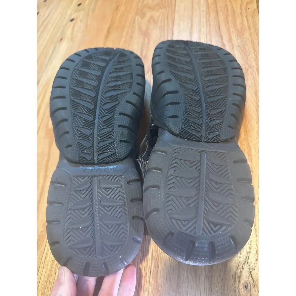 CROCS Swiftwater Mesh Men Size 10 Brown Fisherman Deck Sandals Water Shoe